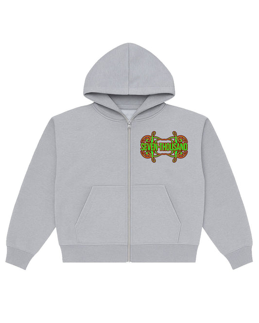 SlimeRed Small Logo Fleece Double-Zip Hoodie
