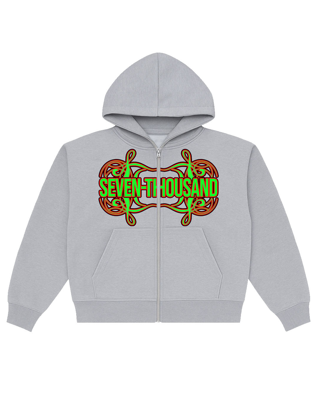 SlimeRed Logo Fleece Double-Zip Hoodie