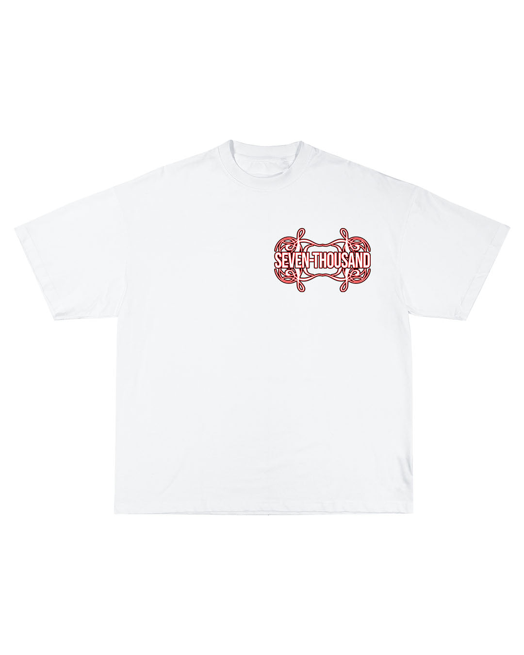 SnowRed Small Logo Tee (DROPSHOULDER)